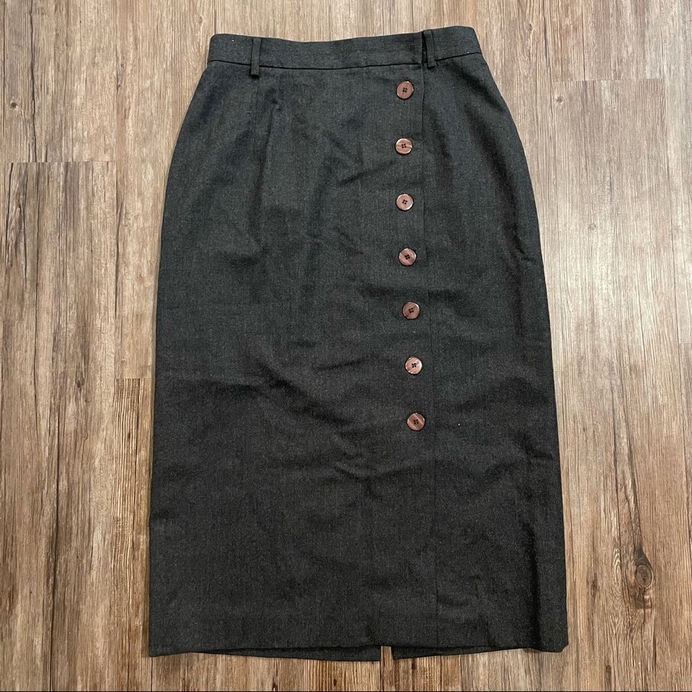 Talbots Vintage Midi Button-Up Skirt
